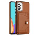 For Samsung Galaxy A52 4G / A52 5G Shockproof Leather Phone Case with Card Holder(Brown)