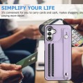 For Samsung Galaxy A13 5G / A04S / M13 5G Shockproof Leather Phone Case with Wrist Strap(Purple)