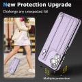 For Samsung Galaxy A13 5G / A04S / M13 5G Shockproof Leather Phone Case with Wrist Strap(Purple)