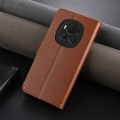 For Honor Magic6 AZNS Sheepskin Texture Flip Leather Phone Case(Brown)