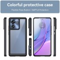 For Motorola Edge 2023 US Colorful Series Acrylic Hybrid TPU Phone Case(Black)