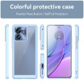 For Motorola Edge 2023 US Colorful Series Acrylic Hybrid TPU Phone Case(Blue)