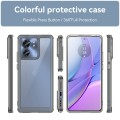 For Motorola Edge 2023 US Colorful Series Acrylic Hybrid TPU Phone Case(Transparent Grey)