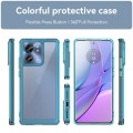 For Motorola Edge 2023 US Colorful Series Acrylic Hybrid TPU Phone Case(Transparent Blue)