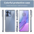For Motorola Edge 2023 US Colorful Series Acrylic Hybrid TPU Phone Case(Transparent)