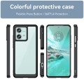 For Motorola Edge 40 Neo Colorful Series Acrylic Hybrid TPU Phone Case(Black)