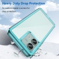 For Motorola Edge 40 Neo Colorful Series Acrylic Hybrid TPU Phone Case(Transparent Blue)
