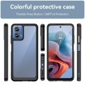 For Motorola Moto G34 Colorful Series Acrylic Hybrid TPU Phone Case(Black)