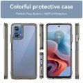 For Motorola Moto G34 Colorful Series Acrylic Hybrid TPU Phone Case(Transparent Grey)