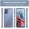 For Motorola Moto G34 Colorful Series Acrylic Hybrid TPU Phone Case(Transparent)