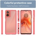 For Motorola Moto G04 Colorful Series Acrylic Hybrid TPU Phone Case(Red)
