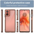 For Motorola Moto G04 Colorful Series Acrylic Hybrid TPU Phone Case(Transparent Grey)