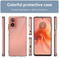 For Motorola Moto G04 Colorful Series Acrylic Hybrid TPU Phone Case(Transparent)