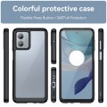 For Motorola Moto G53 5G Colorful Series Acrylic Hybrid TPU Phone Case(Black)