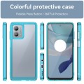 For Motorola Moto G53 5G Colorful Series Acrylic Hybrid TPU Phone Case(Transparent Blue)