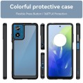 For Motorola Moto G24 Power Colorful Series Acrylic Hybrid TPU Phone Case(Black)