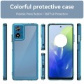 For Motorola Moto G24 Power Colorful Series Acrylic Hybrid TPU Phone Case(Transparent Blue)