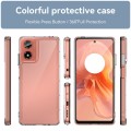 For Motorola Moto G24 Power Colorful Series Acrylic Hybrid TPU Phone Case(Transparent)