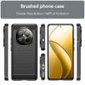 For Realme 12 Pro 5G Brushed Texture Carbon Fiber TPU Phone Case(Black)