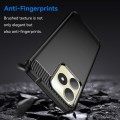 For Realme Note 50 Brushed Texture Carbon Fiber TPU Phone Case(Black)