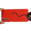 For Motorola Moto E32 4G Pure Color Liquid Silicone Shockproof Phone Case(Red)