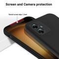 For Motorola Moto G54 Power Pure Color Liquid Silicone Shockproof Phone Case(Black)