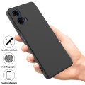 For Motorola Moto G04 / G24 Pure Color Liquid Silicone Shockproof Phone Case(Black)