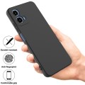 For Motorola Moto G34 Pure Color Liquid Silicone Shockproof Phone Case(Black)