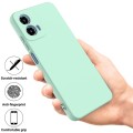 For Motorola Moto G34 Pure Color Liquid Silicone Shockproof Phone Case(Green)