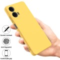 For Motorola Moto G24 Power Pure Color Liquid Silicone Shockproof Phone Case(Yellow)