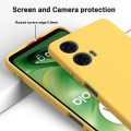 For Motorola Moto G24 Power Pure Color Liquid Silicone Shockproof Phone Case(Yellow)