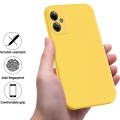 For Motorola Moto G64 Pure Color Liquid Silicone Shockproof Phone Case(Yellow)