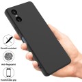 For Sony Xperia 5 VI Pure Color Liquid Silicone Shockproof Phone Case(Black)