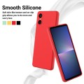 For Sony Xperia 5 VI Pure Color Liquid Silicone Shockproof Phone Case(Red)