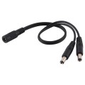 5.5 x 2.1mm 1 to 2 Female to Male Plug DC Power Splitter Adapter Power Cable, Cable Length: 30cm(Bla