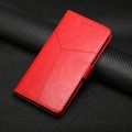 For vivo Y200e 5G/Y100 5G IDN/V30 Lite 5G India HT01 Y-shaped Pattern Flip Leather Phone Case(Red)