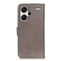 For Xiaomi Redmi Note 13 Pro+ KHAZNEH Cowhide Texture Flip Leather Phone Case(Khaki)