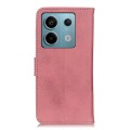 For Xiaomi Redmi Note 13 Pro 5G/Poco X6 KHAZNEH Cowhide Texture Flip Leather Phone Case(Pink)