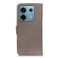 For Xiaomi Redmi Note 13 Pro 5G/Poco X6 KHAZNEH Cowhide Texture Flip Leather Phone Case(Khaki)