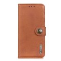 For Xiaomi Redmi Note 13 Pro 5G/Poco X6 KHAZNEH Cowhide Texture Flip Leather Phone Case(Brown)