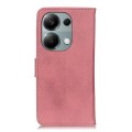 For Xiaomi Redmi Note 13 Pro 4G/Poco M6 Pro 4G KHAZNEH Cowhide Texture Flip Leather Phone Case(Pink)