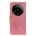 For Xiaomi 14 Ultra KHAZNEH Cowhide Texture Flip Leather Phone Case(Pink)