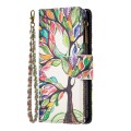 For Xiaomi Redmi Note 13 4G Global Colored Drawing Pattern Zipper Leather Phone Case(Big Tree)