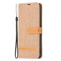 For Xiaomi Redmi Note 13 Pro 4G Global Color Block Denim Texture Leather Phone Case(Brown)
