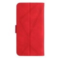 For Realme C67 4G Stitching Embossed Leather Phone Case(Red)