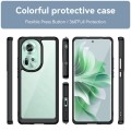 For OPPO Reno11 Global Colorful Series Acrylic Hybrid TPU Phone Case(Black)