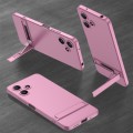 For Xiaomi Redmi 12 5G GKK Three Stage Splicing Full Coverage PC Phone Case with Stand(Rose Gold)