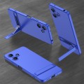 For Xiaomi Redmi 12 5G GKK Three Stage Splicing Full Coverage PC Phone Case with Stand(Blue)