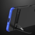For Xiaomi Redmi 12 5G GKK Three Stage Splicing Full Coverage PC Phone Case with Stand(Black Blue)