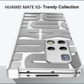 For Huawei Mate X2 Integrated Electroplating Folding Phone Case with Hinge(Green)